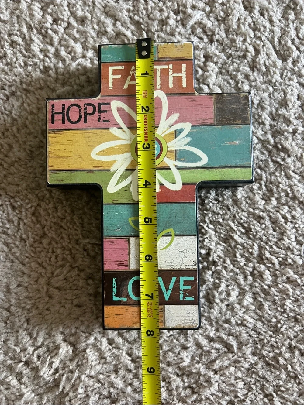 Multicolor Decorative Wood Cross
